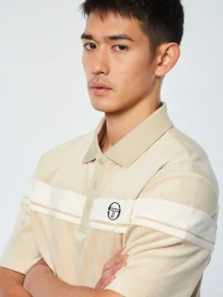 Velour|Sergio Tacchini Damarindo Velour Polo-Cement/ Gardenia