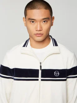 Velour|Sergio Tacchini Damarindo Velour Track Jacket- Gardenia