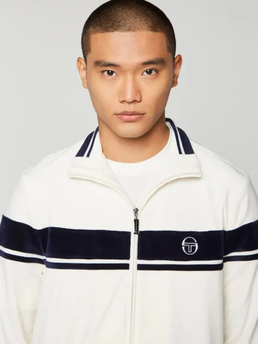 Velour|Sergio Tacchini Damarindo Velour Track Jacket- Gardenia