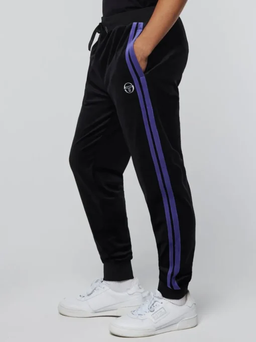 Velour|Sergio Tacchini Damarindo Velour Track Pant-Black/ Liberty