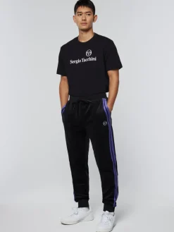 Velour|Sergio Tacchini Damarindo Velour Track Pant-Black/ Liberty