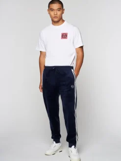 View All|Sergio Tacchini Damarindo Velour Track Pant- Maritime Blue