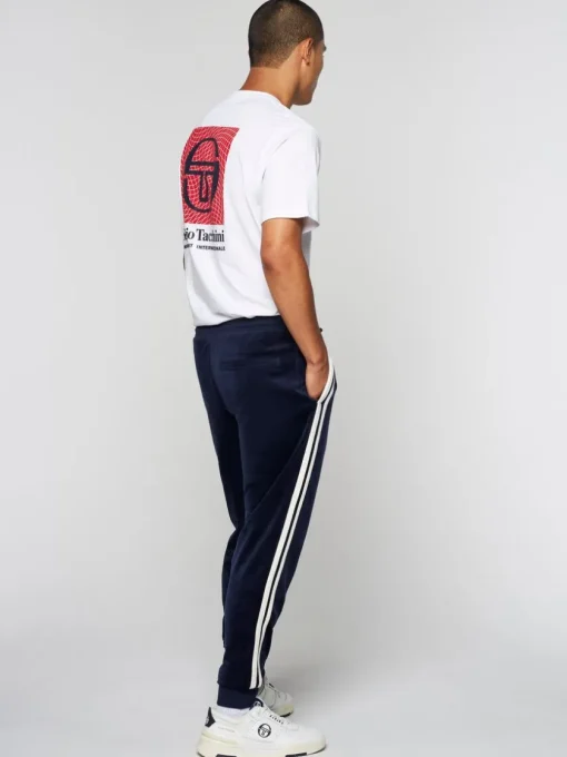 View All|Sergio Tacchini Damarindo Velour Track Pant- Maritime Blue