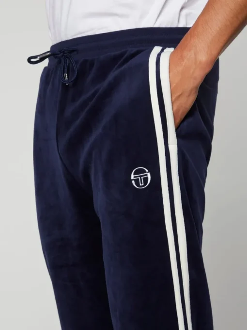 View All|Sergio Tacchini Damarindo Velour Track Pant- Maritime Blue