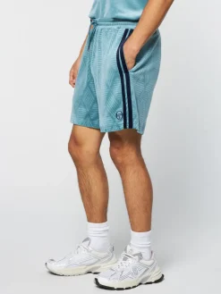 Shorts And Swim|Sergio Tacchini Debossed Damarindo Velour Short- Larkspur