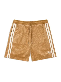 Shorts And Swim|Sergio Tacchini Debossed Damarindo Velour Short- Meerkat