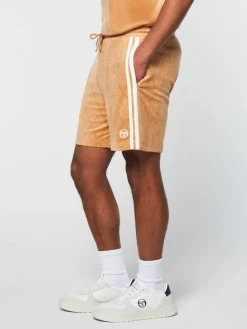 Shorts And Swim|Sergio Tacchini Debossed Damarindo Velour Short- Meerkat