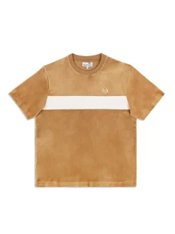 Matching Separates|Sergio Tacchini Debossed Damarindo Velour T-Shirt- Meerkat
