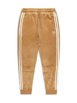 Tracksuits|Sergio Tacchini Debossed Damarindo Velour Track Pant- Meerkat