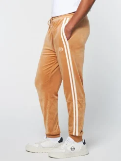 Tracksuits|Sergio Tacchini Debossed Damarindo Velour Track Pant- Meerkat