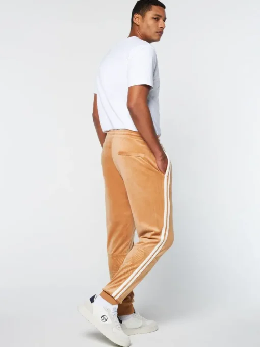 Tracksuits|Sergio Tacchini Debossed Damarindo Velour Track Pant- Meerkat
