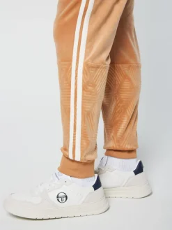 Tracksuits|Sergio Tacchini Debossed Damarindo Velour Track Pant- Meerkat