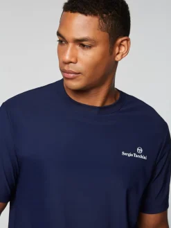 T-Shirts|Sergio Tacchini Foro T-Shirt- Maritime Blue