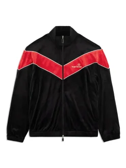 Velour|Sergio Tacchini Gallone Velour Track Jacket- Black Beauty