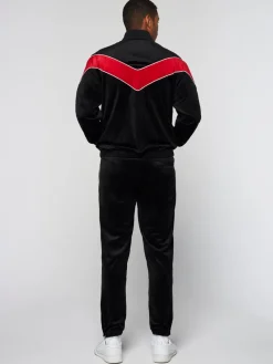 Jackets|Sergio Tacchini Gallone Velour Track Jacket- Black Beauty