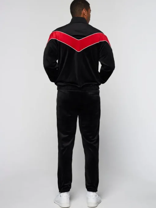 Jackets|Sergio Tacchini Gallone Velour Track Jacket- Black Beauty