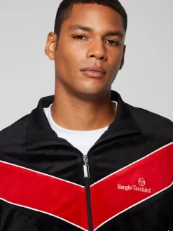 Jackets|Sergio Tacchini Gallone Velour Track Jacket- Black Beauty