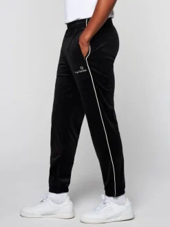 Velour|Sergio Tacchini Gallone Velour Track Pant- Black Beauty
