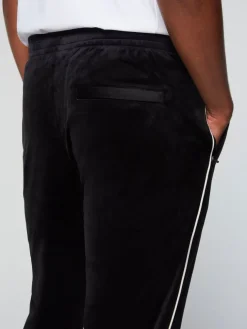 Velour|Sergio Tacchini Gallone Velour Track Pant- Black Beauty