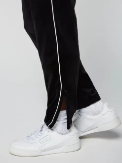 Velour|Sergio Tacchini Gallone Velour Track Pant- Black Beauty