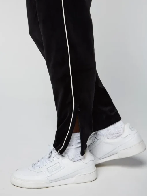 Velour|Sergio Tacchini Gallone Velour Track Pant- Black Beauty