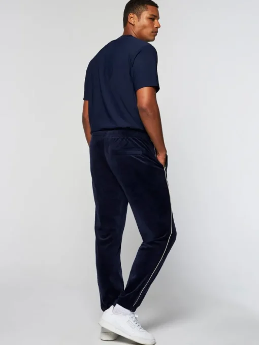 Velour|Sergio Tacchini Gallone Velour Track Pant- Maritime Blue