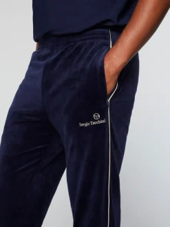 Velour|Sergio Tacchini Gallone Velour Track Pant- Maritime Blue