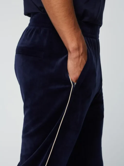 Velour|Sergio Tacchini Gallone Velour Track Pant- Maritime Blue