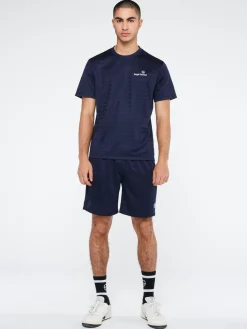 For The Court|Sergio Tacchini Geo T-Shirt-Maritime Blue