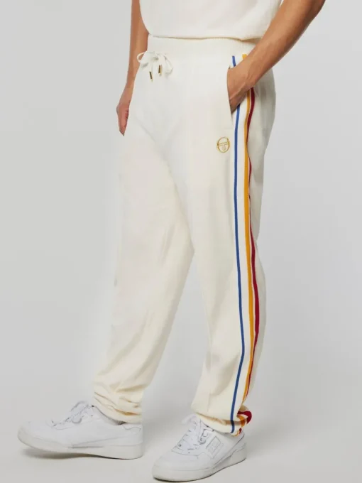 Velour|Sergio Tacchini Goran Velour Track Pant Archivio- Gardenia