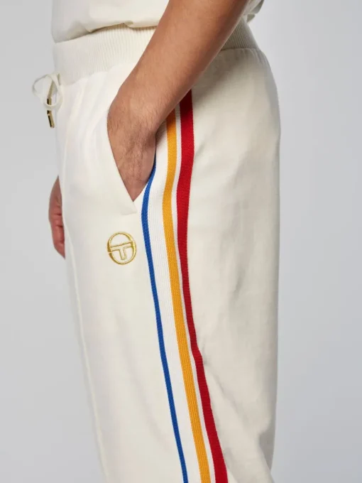 Velour|Sergio Tacchini Goran Velour Track Pant Archivio- Gardenia