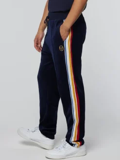 Velour|Sergio Tacchini Goran Velour Track Pant Archivio- Maritime Blue
