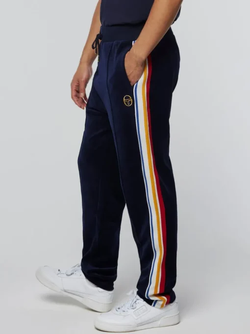 Velour|Sergio Tacchini Goran Velour Track Pant Archivio- Maritime Blue