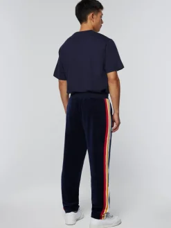 Velour|Sergio Tacchini Goran Velour Track Pant Archivio- Maritime Blue