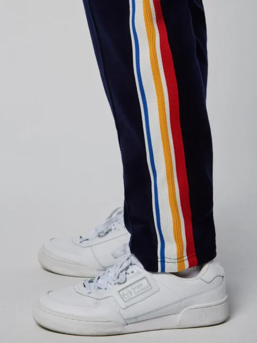 Velour|Sergio Tacchini Goran Velour Track Pant Archivio- Maritime Blue