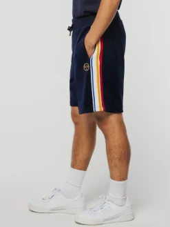 Velour|Sergio Tacchini Goran Velour Track Short Archivio- Maritime Blue