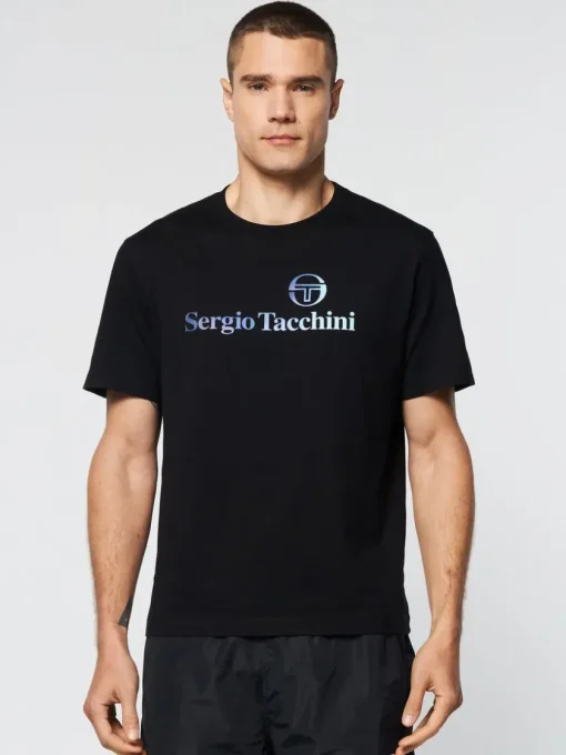 For The Court|Sergio Tacchini Gradiennte T-Shirt- Black Beauty