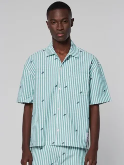 Matching Separates|Sergio Tacchini Granda Camp Shirt- Deep Mint