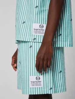 Matching Separates|Sergio Tacchini Granda Camp Shirt- Deep Mint