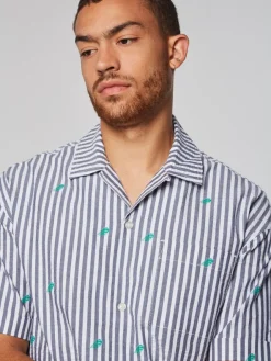 View All|Sergio Tacchini Granda Camp Shirt- Maritime Blue