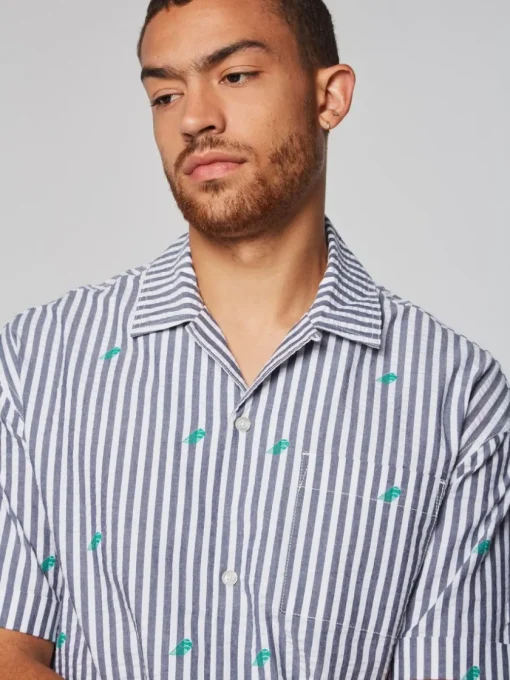 View All|Sergio Tacchini Granda Camp Shirt- Maritime Blue