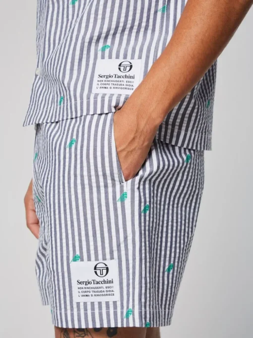 View All|Sergio Tacchini Granda Camp Shirt- Maritime Blue