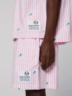 View All|Sergio Tacchini Granda Camp Shirt-Begonia Pink