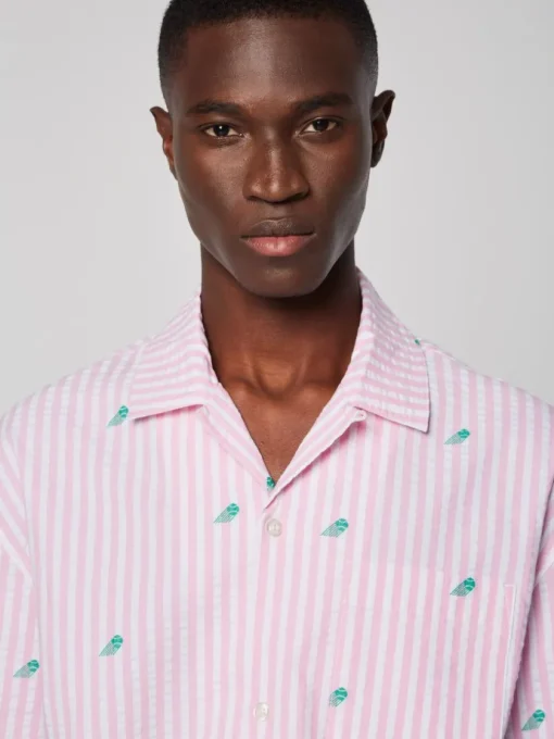 View All|Sergio Tacchini Granda Camp Shirt-Begonia Pink