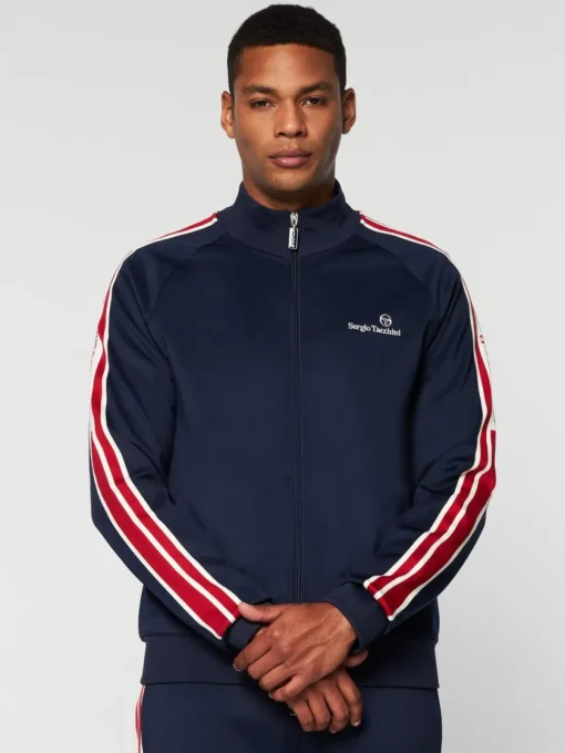 Jackets|Sergio Tacchini Gromo Tape Track Jacket- Maritime Blue
