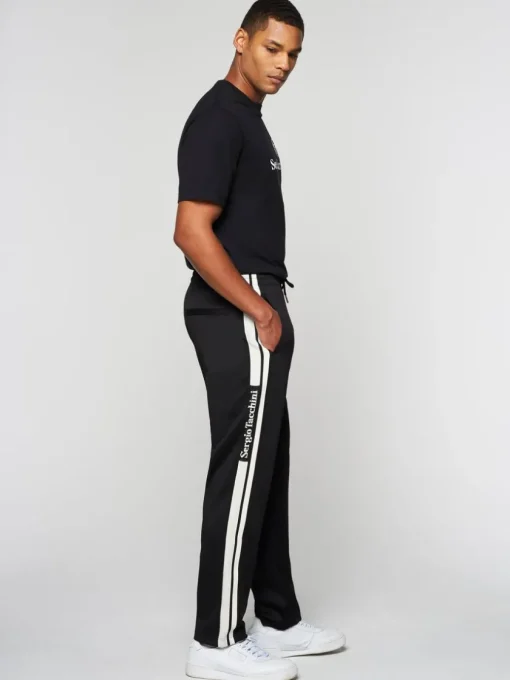 Tracksuits|Sergio Tacchini Gromo Tape Track Pant- Black Beauty