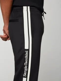 Tracksuits|Sergio Tacchini Gromo Tape Track Pant- Black Beauty
