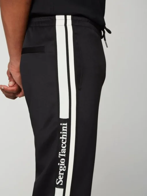 Tracksuits|Sergio Tacchini Gromo Tape Track Pant- Black Beauty