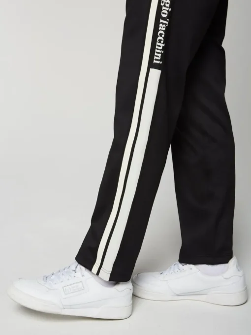 Tracksuits|Sergio Tacchini Gromo Tape Track Pant- Black Beauty
