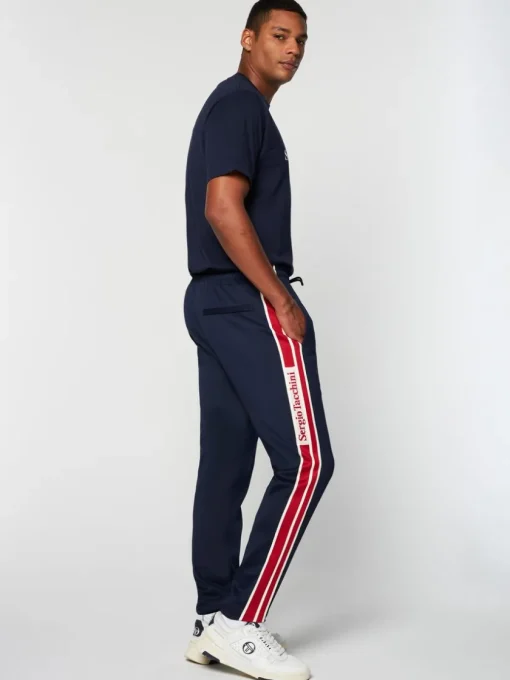 Pants And Sweatpants|Sergio Tacchini Gromo Tape Track Pant- Maritime Blue